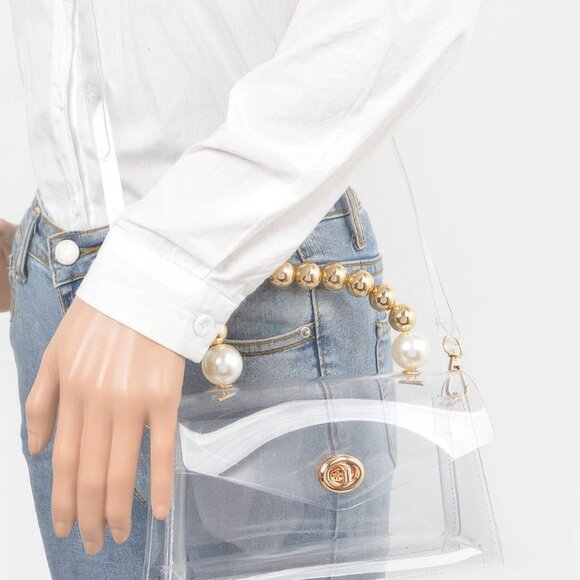 Transparent Ccb Handle Flap Clutch - Picture 2 of 6